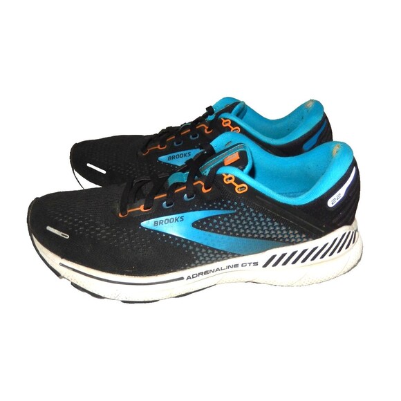 Brooks Adrenaline GTS 22 Athletic Running Shoes Sneakers Men\'s 8.5 Black Blue